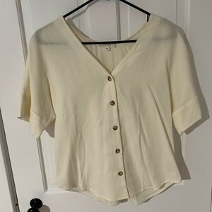 Vetta Cream Short Sleeve Button Up